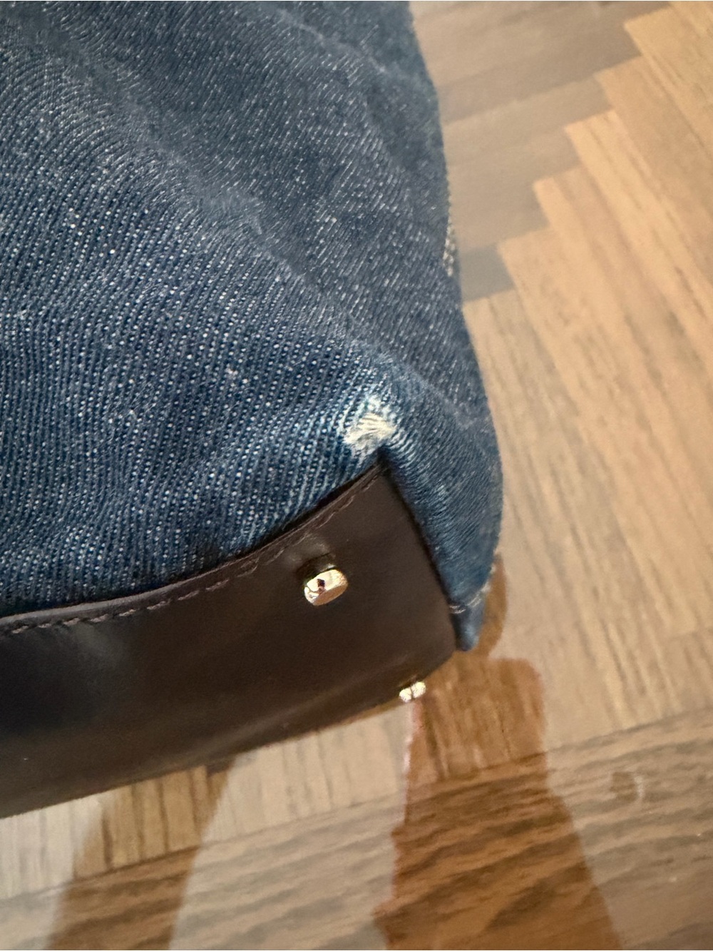 kate spade Denim Bow-Accent Shoulder Bag - Picture 6 of 9
